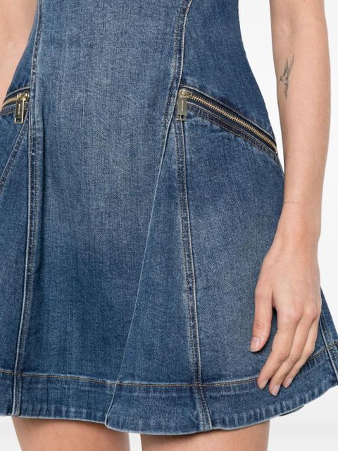 Self-Portrait ruffled mini dress - Blue