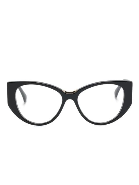 Max Mara Eyewear logo-engraved cat-eye glasses - Black - zdjęcie produktu nr 1