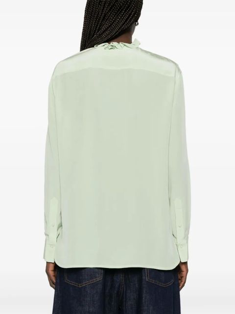 Victoria Beckham ruffled shirt - Green