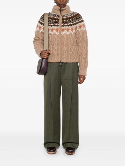 Moncler Grenoble patterned-jacquard puffer jacket - Brown - zdjęcie produktu nr 2