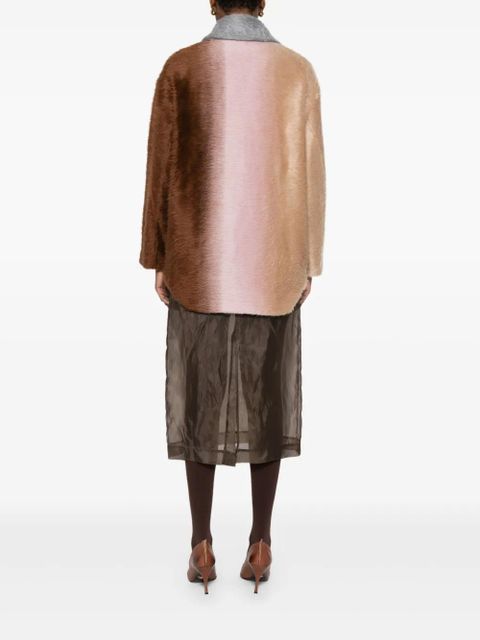 FENDI colour-block double-breasted jacket - Neutrals