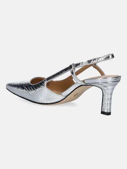 MICHAEL Michael Kors szpilki skórzane Alora kolor srebrny 40T5AOMS1M.040