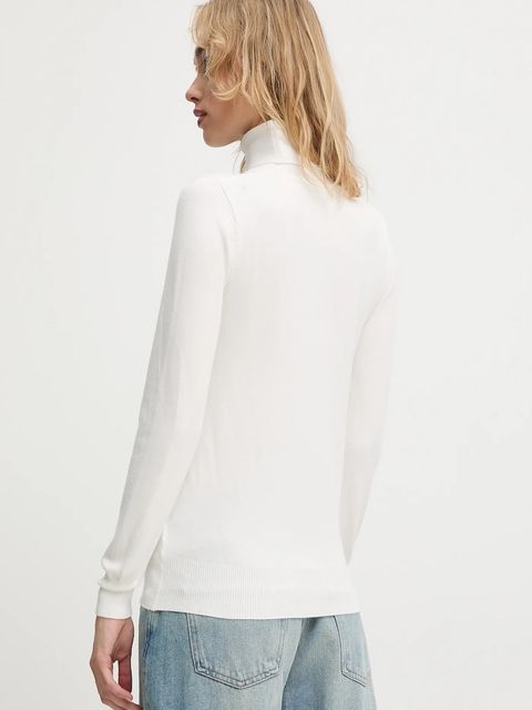 Answear.LAB sweter z wełną damski kolor beżowy lekki z golfem