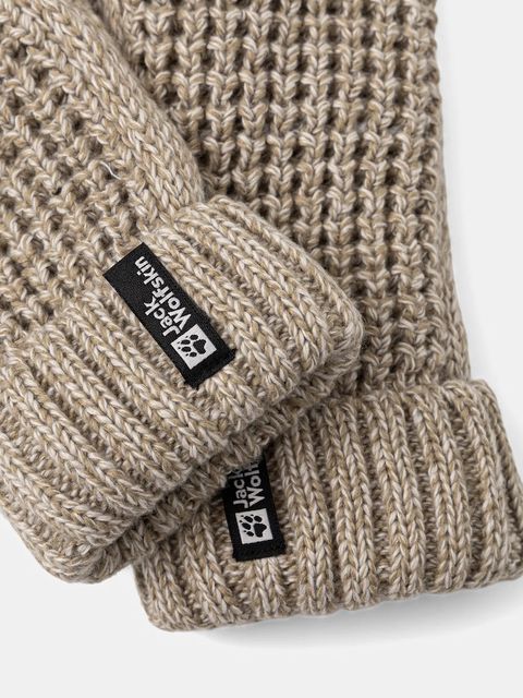 Jack Wolfskin rękawiczki MEDLEY KNIT damskie kolor beżowy A65233 - zdjęcie produktu nr 2
