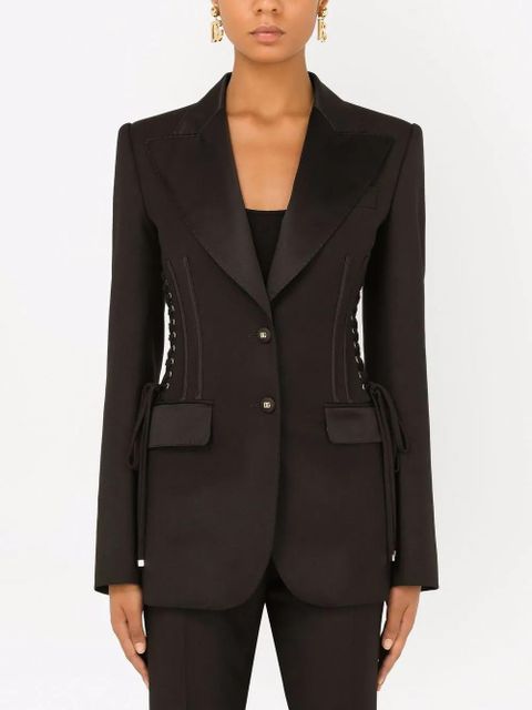 Dolce & Gabbana gabardine single-breasted blazer - Black