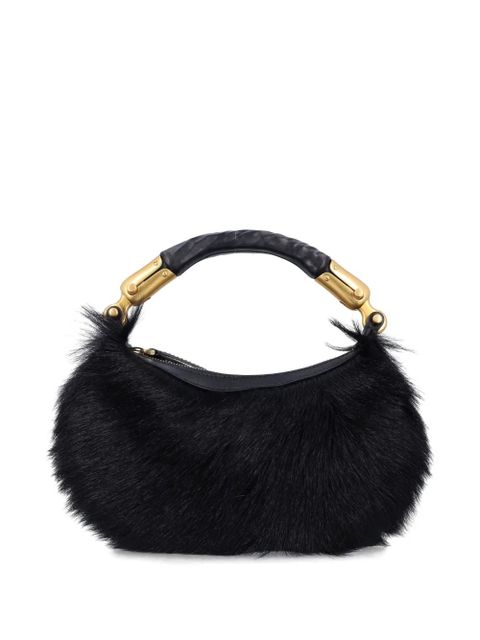 Balmain fur tote bag - Black - zdjęcie produktu nr 1