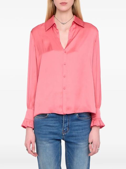 Zadig&Voltaire Thely satin-finish blouse - Pink