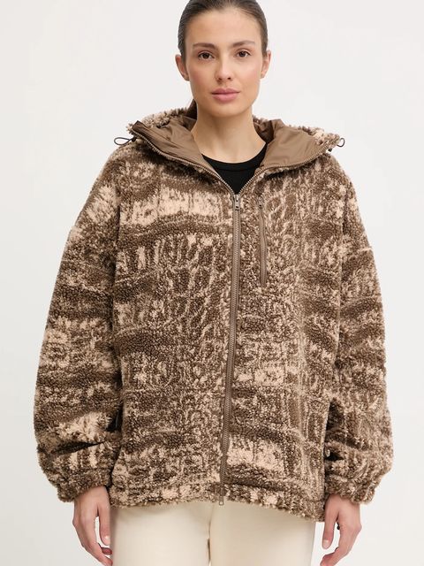 adidas by Stella McCartney bluza damska kolor brązowy z kapturem JM3675 - zdjęcie produktu nr 1