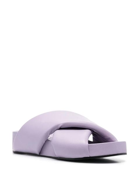 Jil Sander crossover-strap slip-on sandals - Purple - zdjęcie produktu nr 2