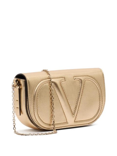 Valentino Garavani VLogo Walk pouch with metallic nappa chain - Gold
