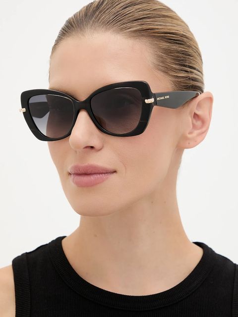 Michael Kors okulary przeciwsłoneczne damskie kolor czarny 0MK2258U