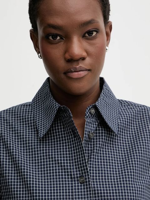 Miss Sixty koszula bawełniana damska kolor granatowy regular z kołnierzykiem klasycznym 6S3XJ3400D