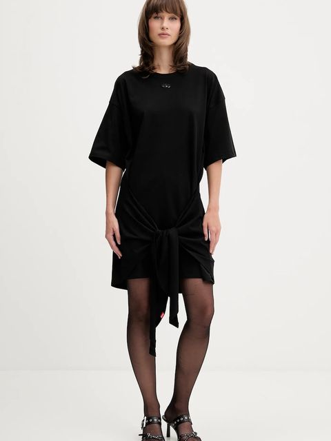 Diesel sukienka D-EIVOR kolor czarny mini oversize A19232.0NIAX - zdjęcie produktu nr 1