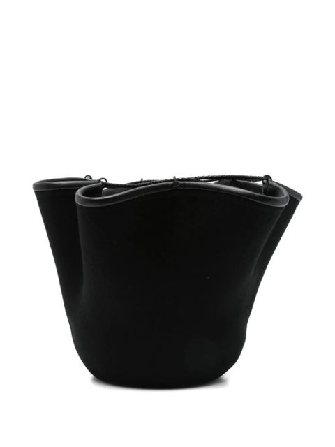 Ruslan Baginskiy ruffled bucket bag - Black