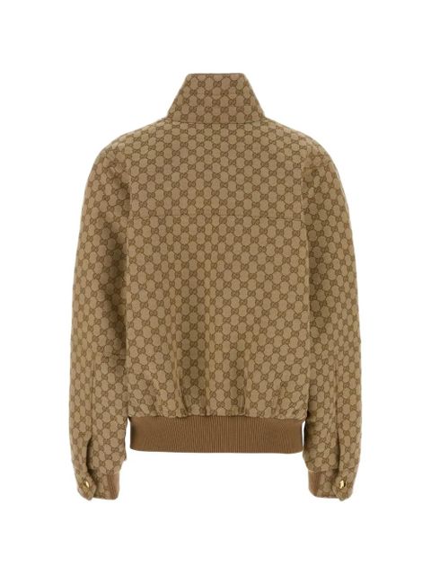Gucci embroidered bomber jacket - Neutrals - zdjęcie produktu nr 2