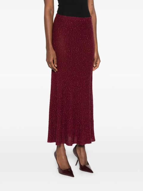 Gabriela Hearst Sabine beads-detail midi skirt - Red