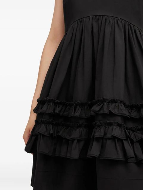 GANNI ruffled mini dress - Black