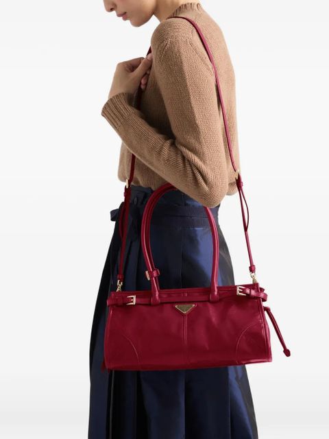Prada medium Bonnie leather tote bag - Red - zdjęcie produktu nr 2