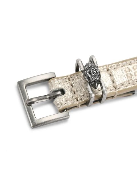 Kurt Geiger London pasek skórzany Shoreditch damski kolor złoty 5410461609