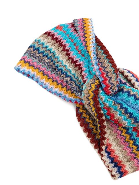 Missoni knitted headband - Blue - zdjęcie produktu nr 2