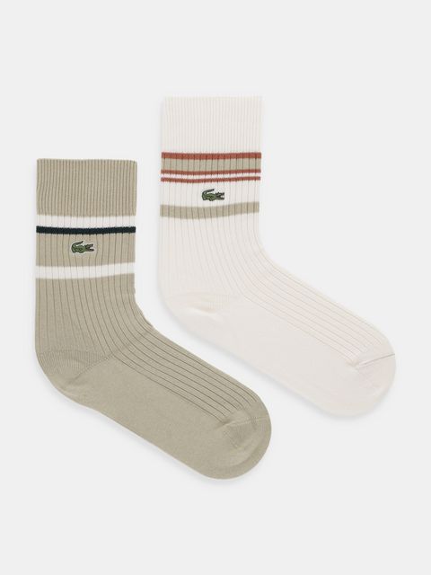 Lacoste skarpetki 2-pack kolor beżowy RA5988 - zdjęcie produktu nr 1