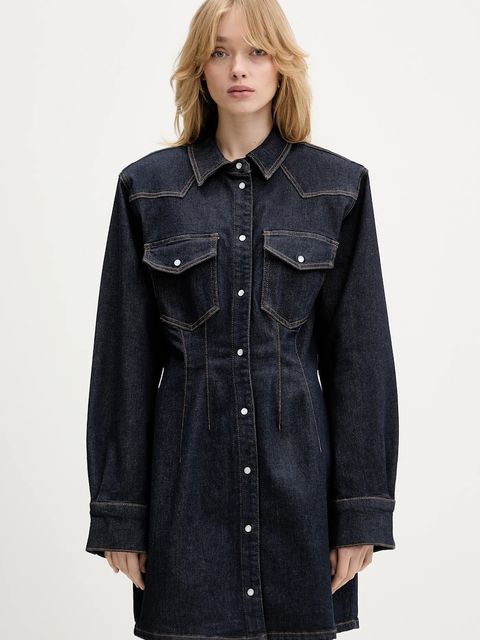 Gestuz sukienka jeansowa kolor granatowy mini dopasowana 10910869 - zdjęcie produktu nr 1