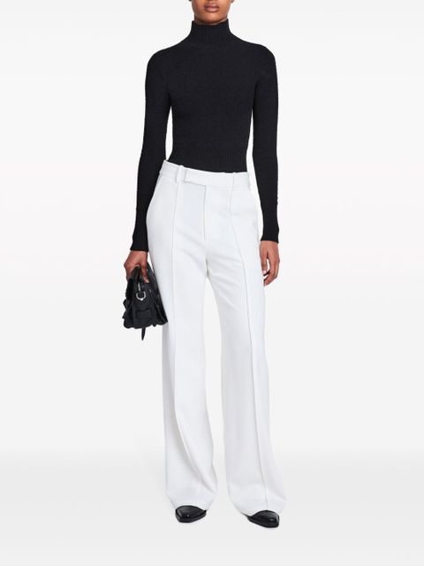 Proenza Schouler Weyes Pant In Matte Viscose Crepe - White