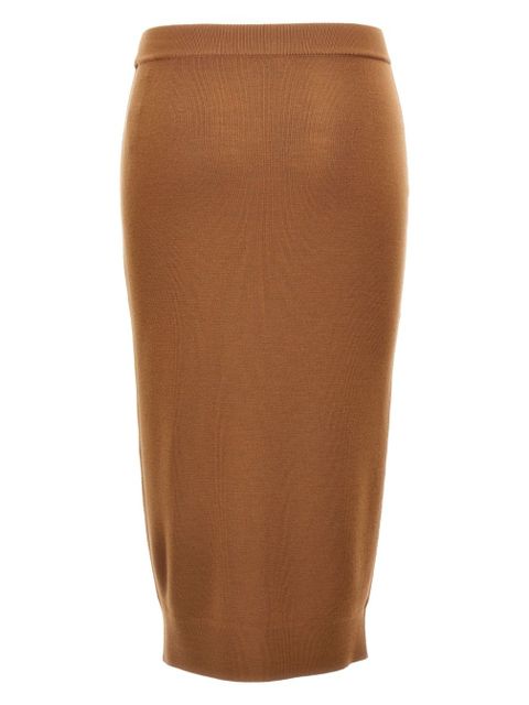 Saint Laurent Mila pencil midi skirt - Brown - zdjęcie produktu nr 2