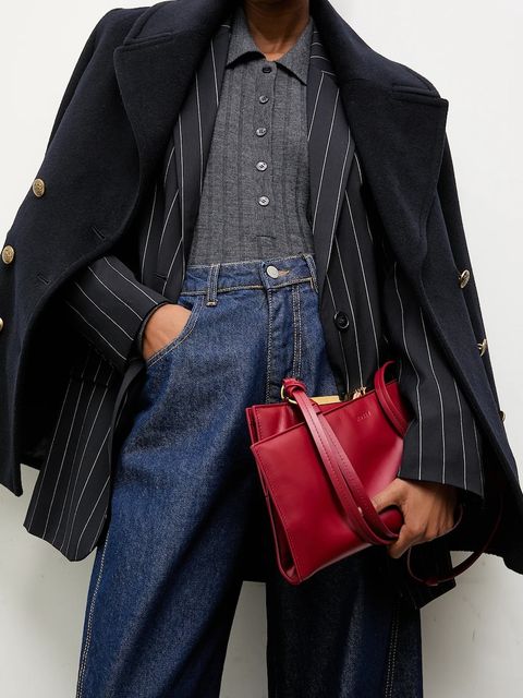 Answear Lab płaszcz wełniany kolor granatowy przejściowy dwurzędowy