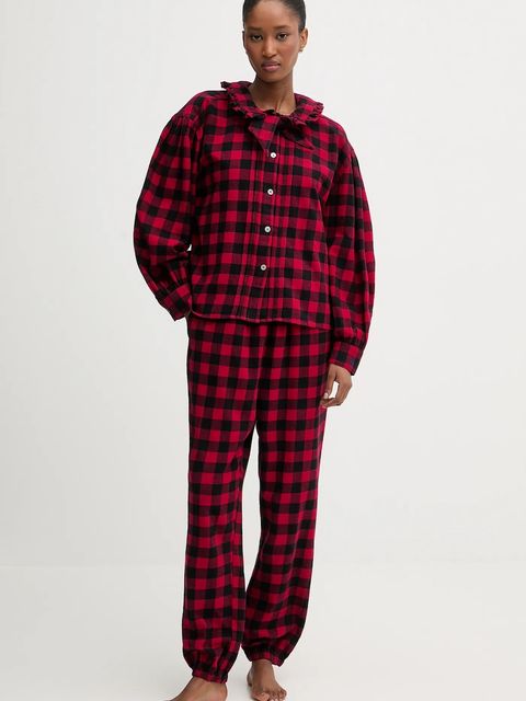 Polo Ralph Lauren piżama bawełniana kolor czerwony bawełniana 4P0703 - zdjęcie produktu nr 1