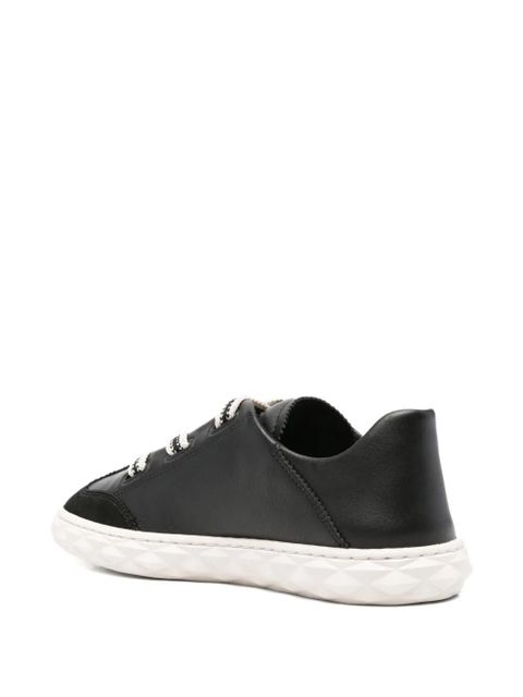 Jimmy Choo Diamond Light Flex leather lace-up sneakers - Black