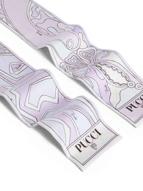 PUCCI Labirinto Orchidee-print silk scarf - Purple - zdjęcie produktu nr 2