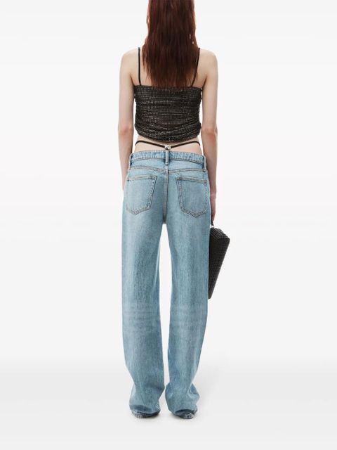 Alexander Wang layered straight-leg jeans - Blue