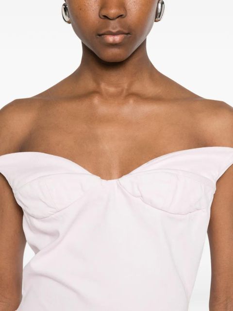 Magda Butrym off-shoulder ruched mini dress - Pink