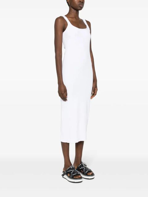 Chloé ruffled stretch-cotton dress - White