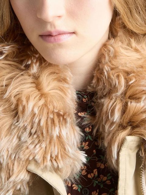 Prada shearling-collar jacket - Neutrals