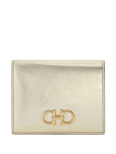 Ferragamo Gancini buckle compact wallet - Gold - zdjęcie produktu nr 1
