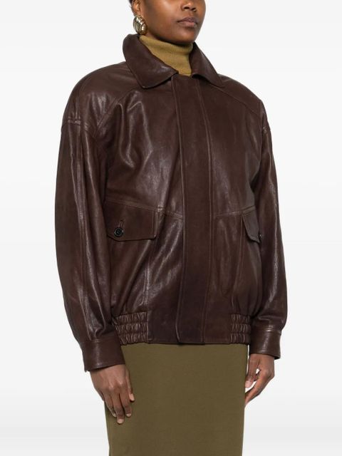 Saint Laurent leather jacket - Brown