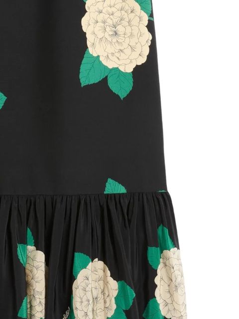 Valentino Garavani Apres L'Hiver-print midi skirt - Black