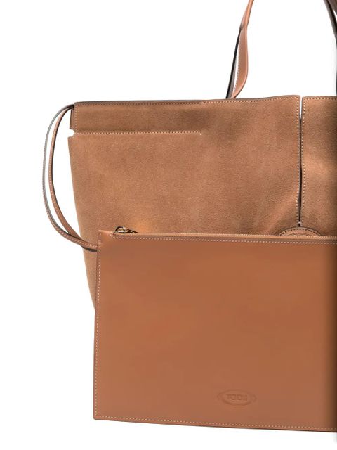 Tod's medium Di Bag Folio panelled tote bag - Brown