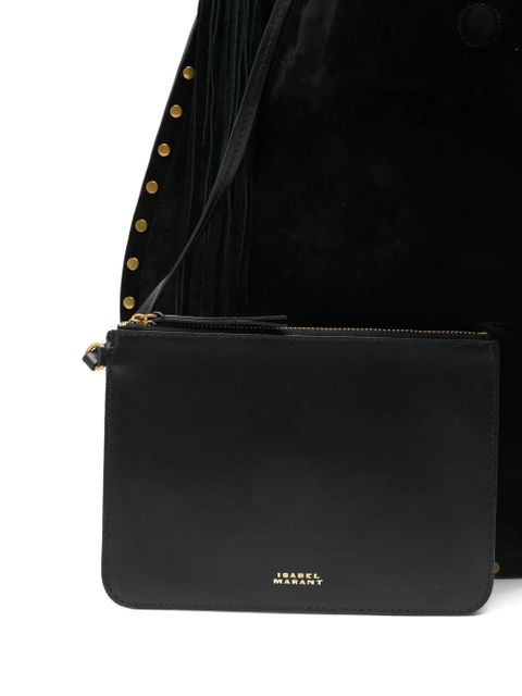ISABEL MARANT Oskan stud-embellished hobo bag - Black