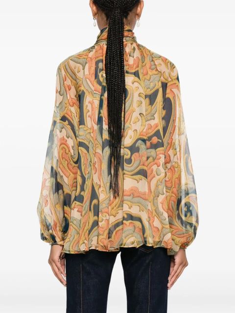 ETRO abstract-pattern print blouse - Neutrals - zdjęcie produktu nr 2
