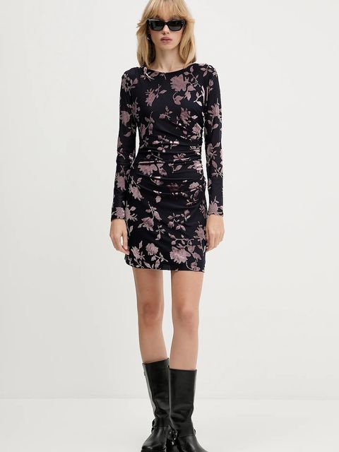 Desigual sukienka MEDORA kolor granatowy mini dopasowana 25WWVK27 - zdjęcie produktu nr 2