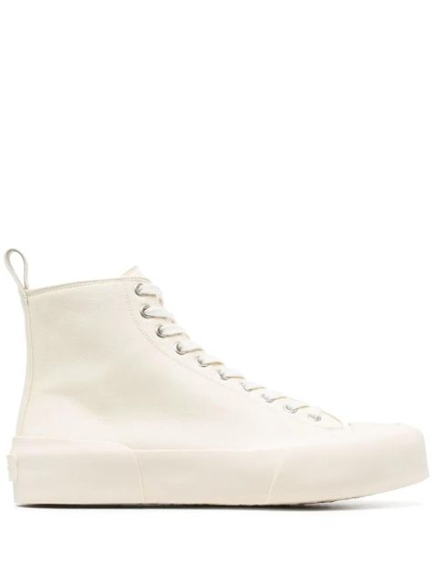 Jil Sander monochrome high-top sneakers - Neutrals - zdjęcie produktu nr 1