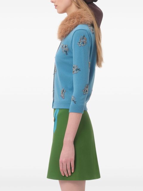 Valentino Garavani embroidered wool cardigan - Blue - zdjęcie produktu nr 2