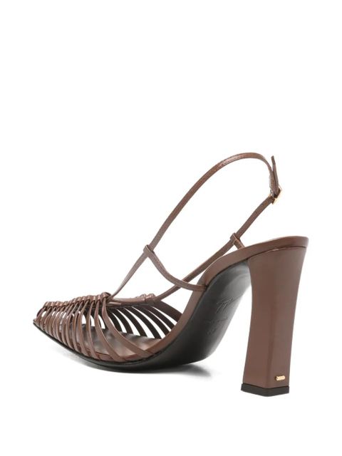 Giuseppe Zanotti Brenda woven high-heel sandals - Brown
