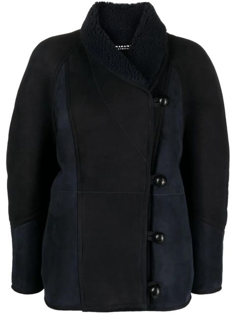 MARANT ÉTOILE Abeni wrap suede coat - Blue - zdjęcie produktu nr 1