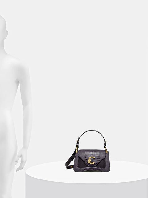 Coccinelle torebka skórzana COCCINELLE C-ME BIMATERI. kolor fioletowy E1.T1R.18.04.01