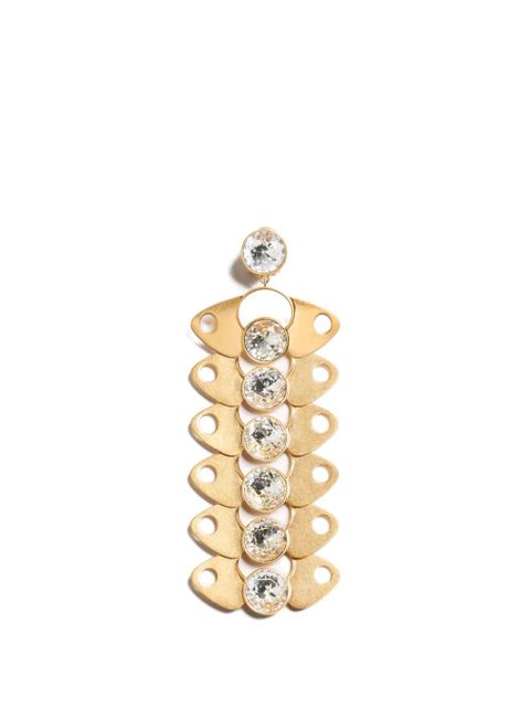 Valentino Garavani Pages single earring in metal and crystal - Gold - zdjęcie produktu nr 1
