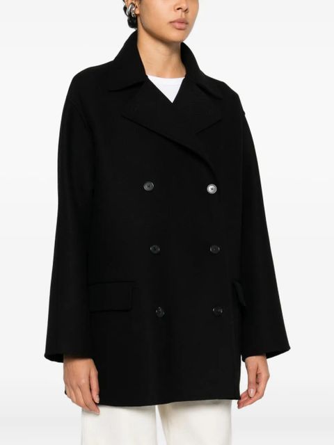 The Row Azuron double-breasted coat - Black